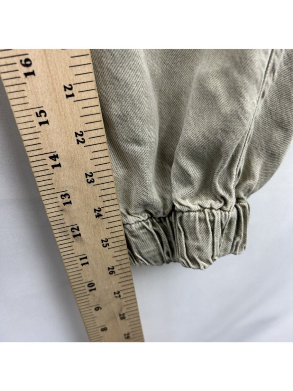 AllSaints "Frieda Denim Trouser" Cargo Jogger Womens 6 Light Olive Green Lyocell - Picture 7 of 16